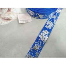 Лента репсовая 25 мм с тиснением "Лепесток"